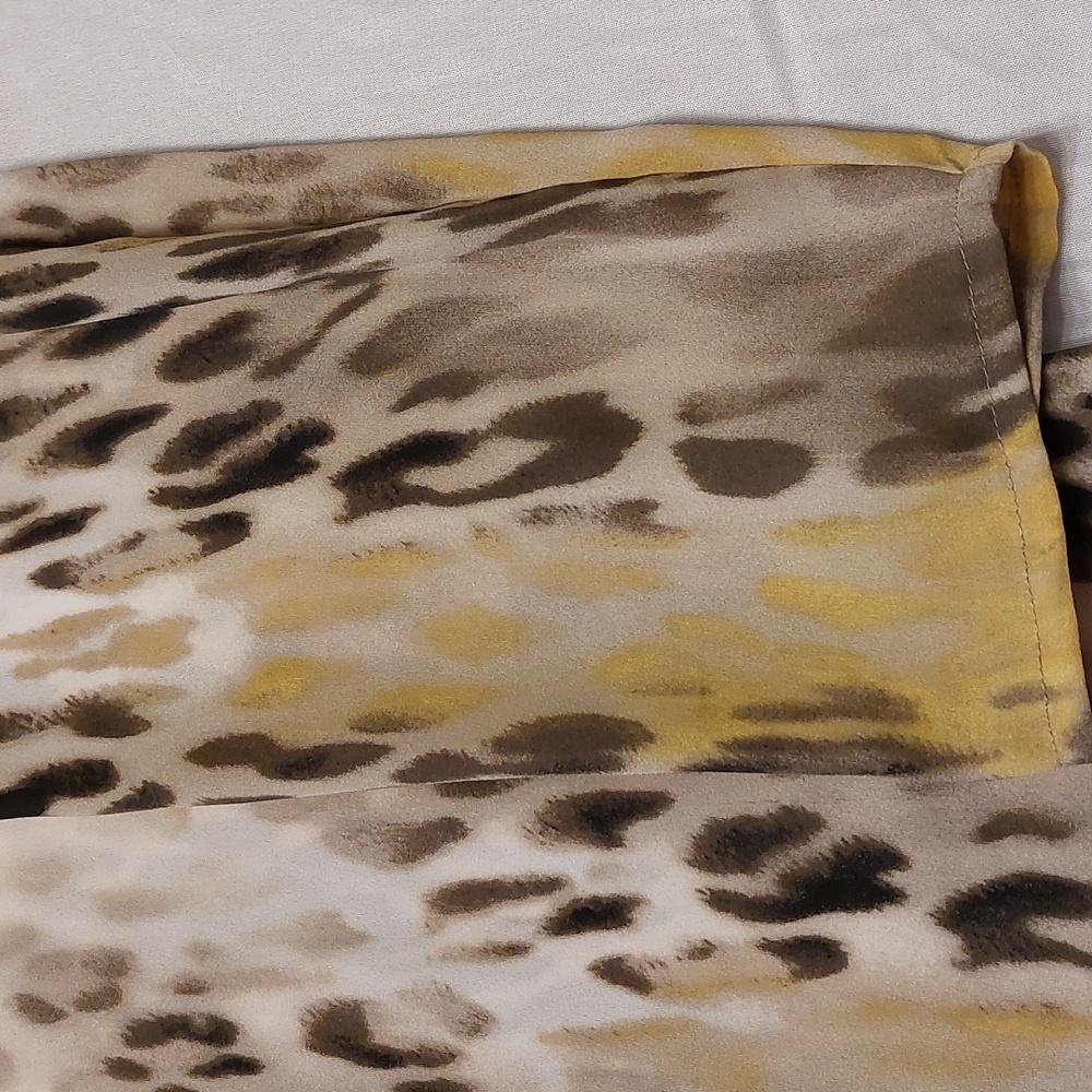 Chaus Tunic Blouse Animal Ombre XL Cream And Browns EUC - Picture 12 of 12